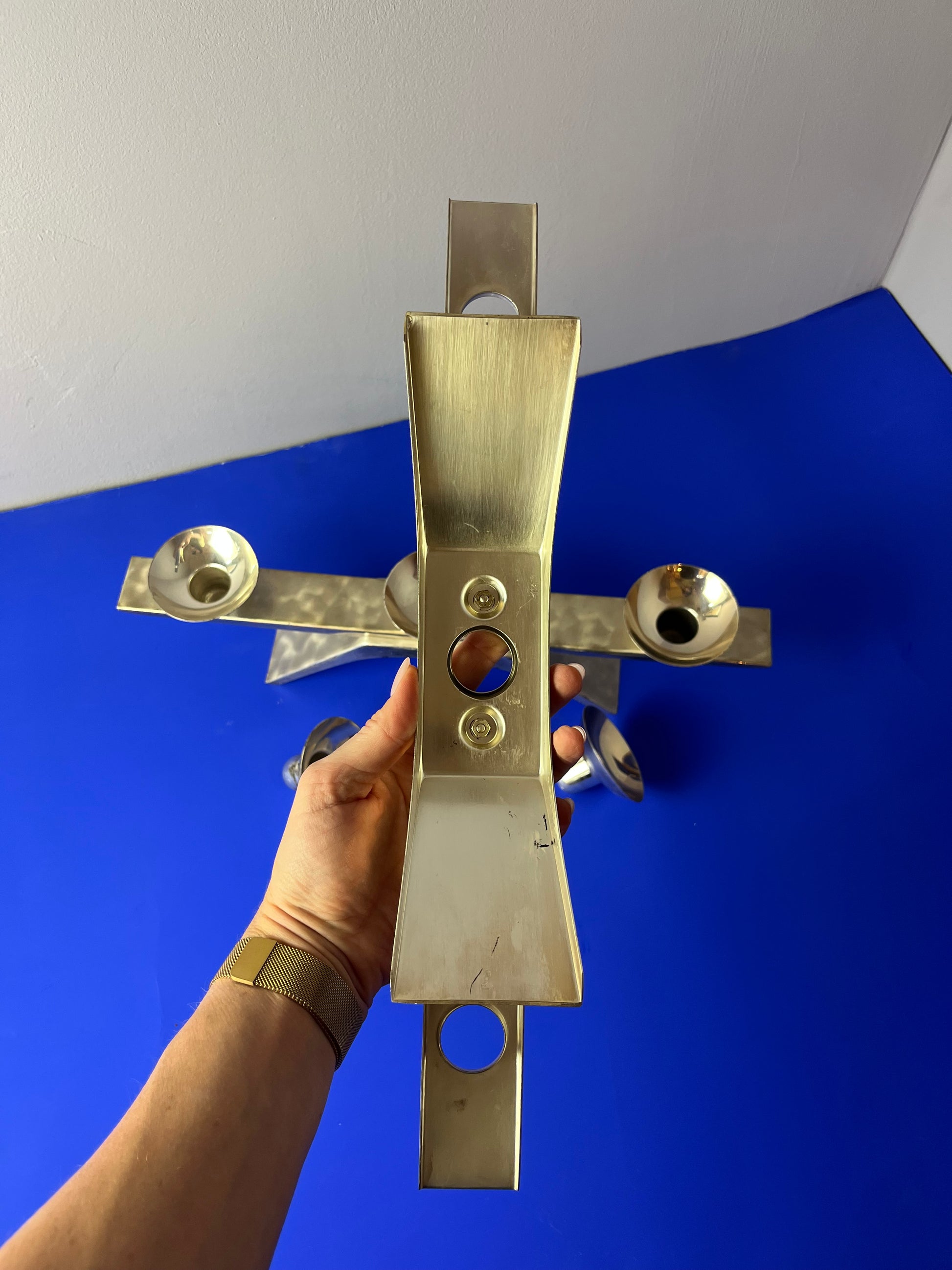 Kerzenständer versilbert von Kurt Radtke für WMF Ikora