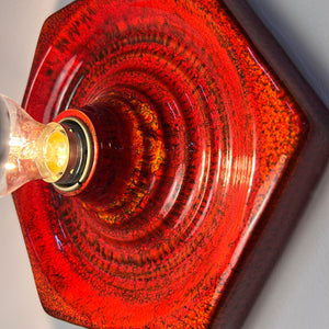 Wandlampe rot Keramik von Hustadt Leuchten