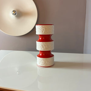 Vase 635/2 rot von Royal Porzellan Bavaria KPM