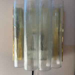 Wandlampe Eisglas Messing von Doria