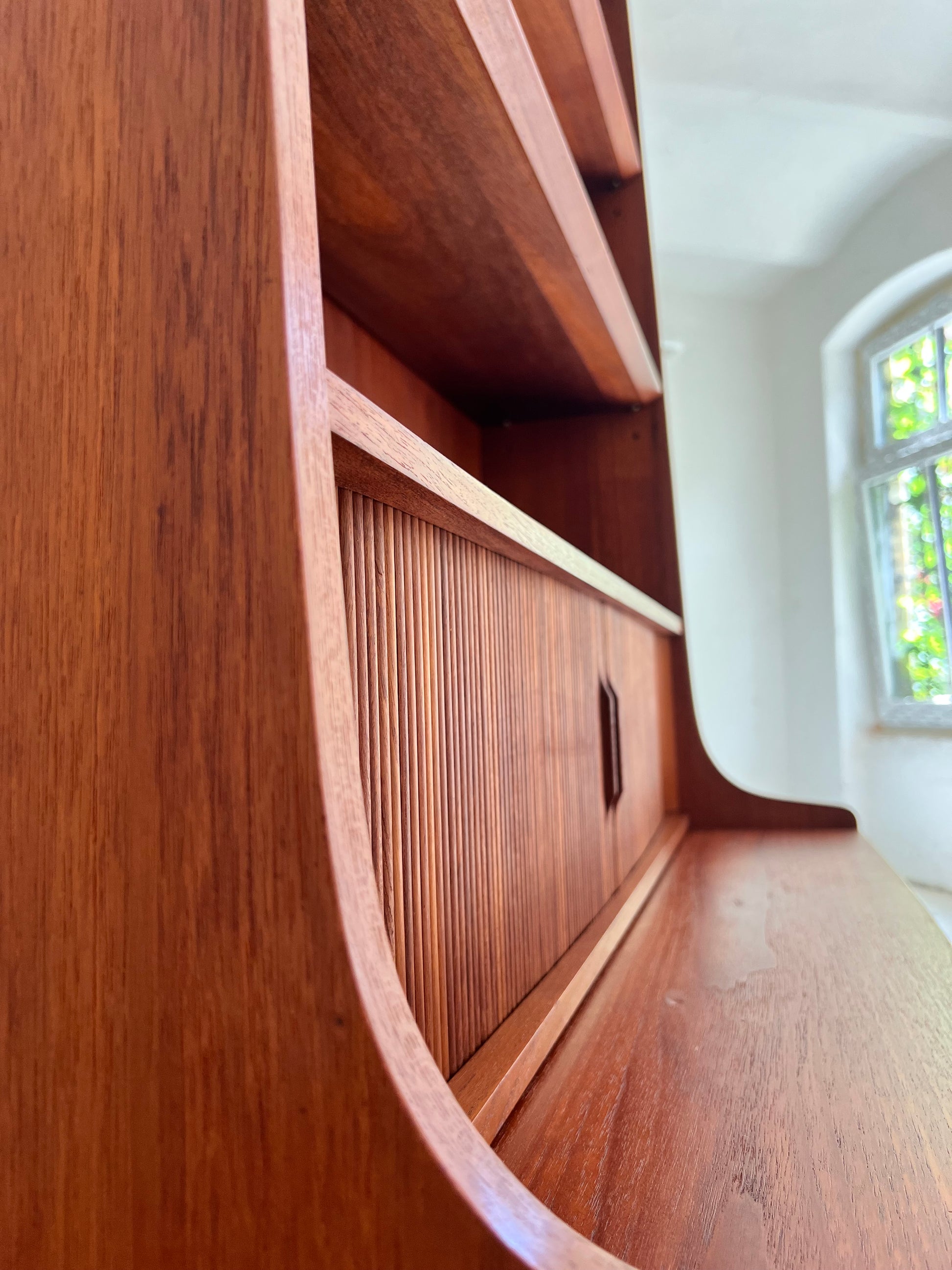 Bücherregal Teak mit Sekretär & Ausziehplatte von Johannes Sorth für Nexø