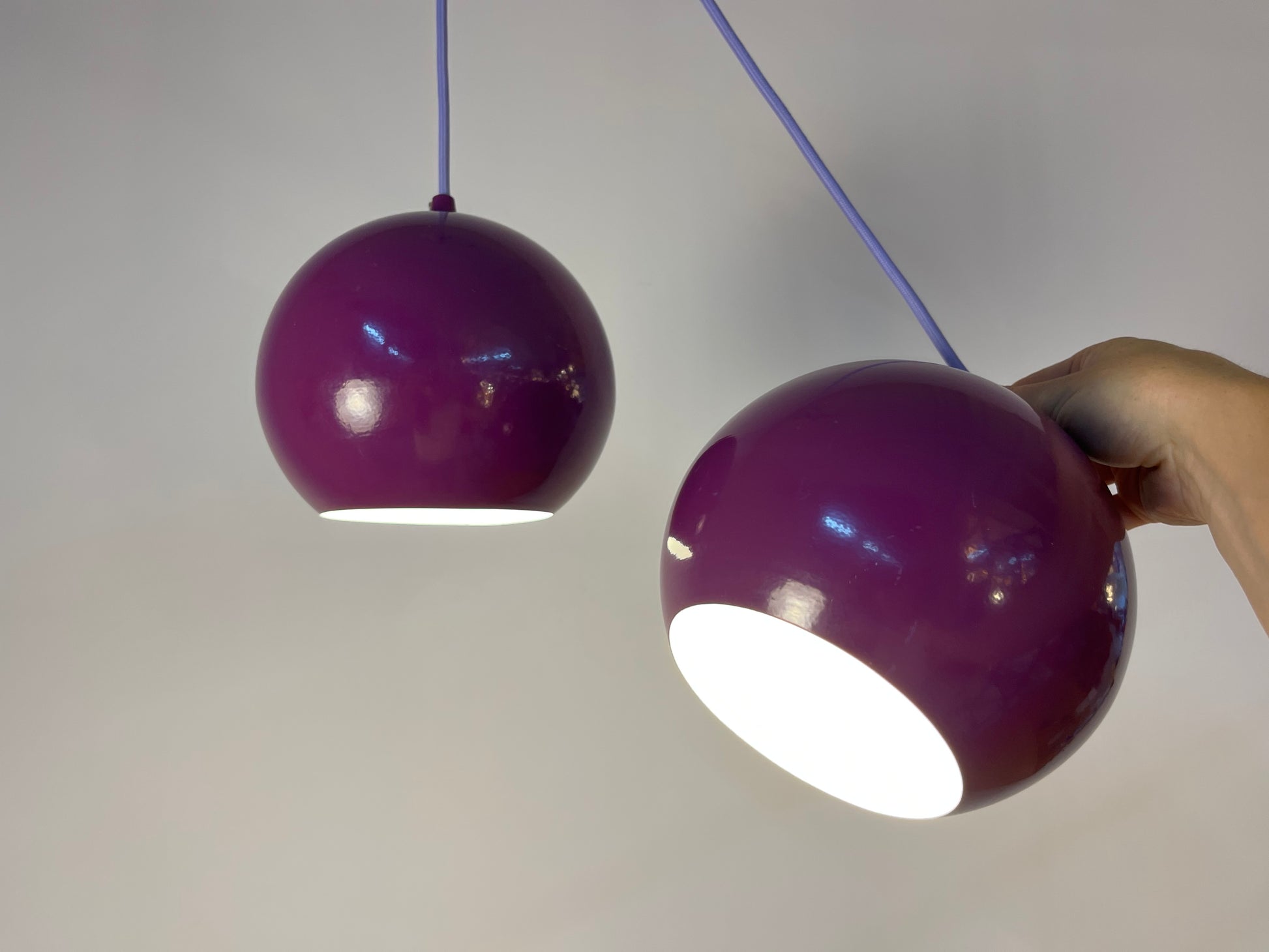 Kugellampe lila aus Dänemark