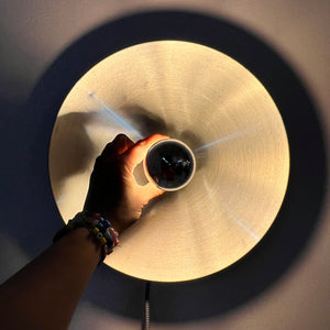 Wandlampe Diskus Aluminium gebürstet