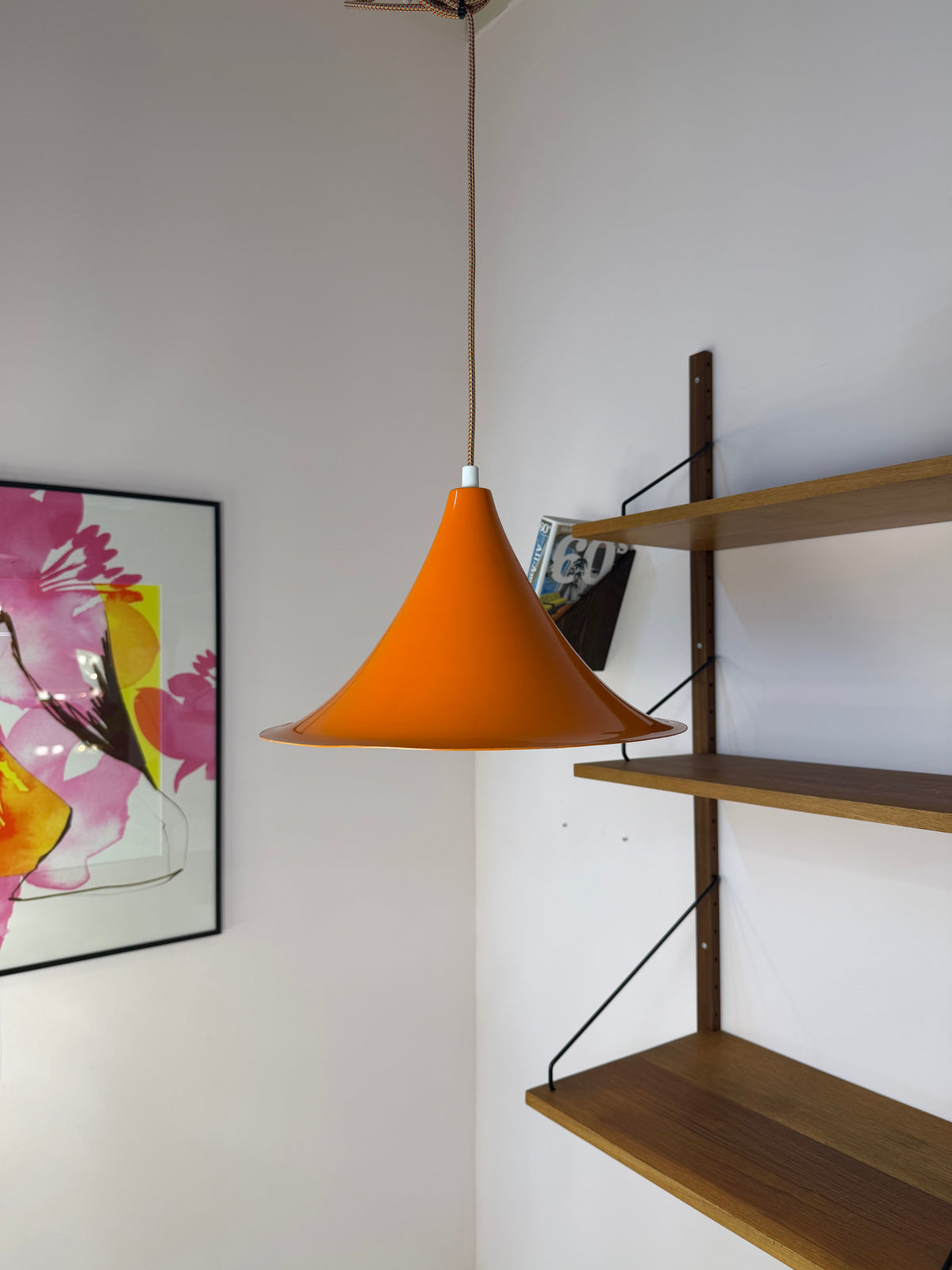 Trompetenlampe orange aus Dänemark