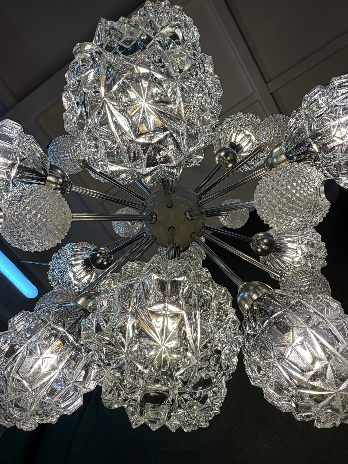 Sputnik Kronleuchter von Elektrofém ISZ
