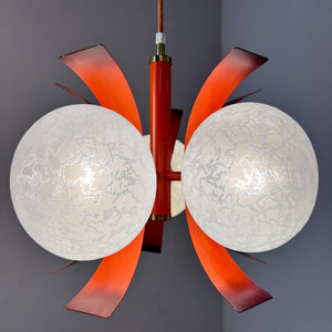 Kronleuchter weiß orange von Richard Essig