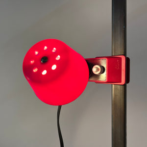 Klemmlampe rot mit Kunststoffschirm & Schalter von Elios