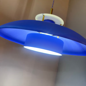 Lamellenlampe neu lackiert blau