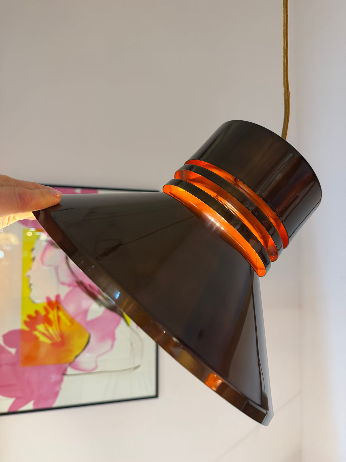 Hängelampe braun orange von Carl Thore