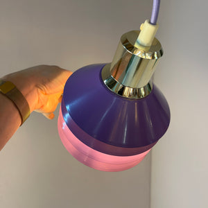 Lamellenlampe Modell Siam lila silber von Design Light