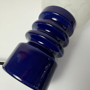Tischlampe blau Keramik Glas von Cari Zalloni für Dümler & Breiden