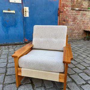 Sessel beige grau Safari Style
