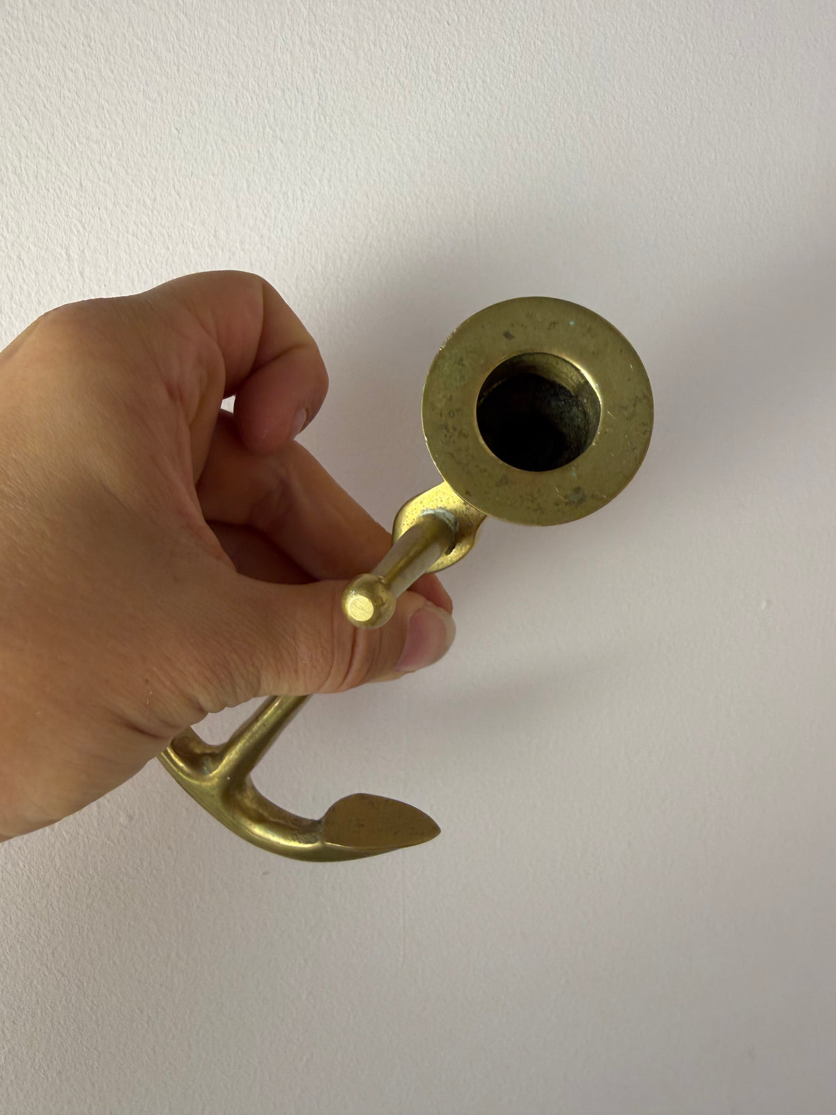 Kerzenständer Anker Messing aus Dänemark