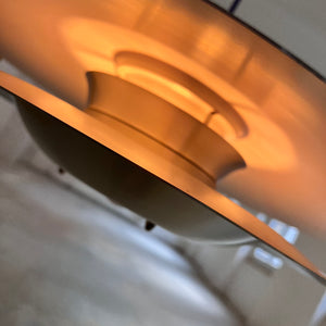 Lamellenlampe lila silber aus Dänemark