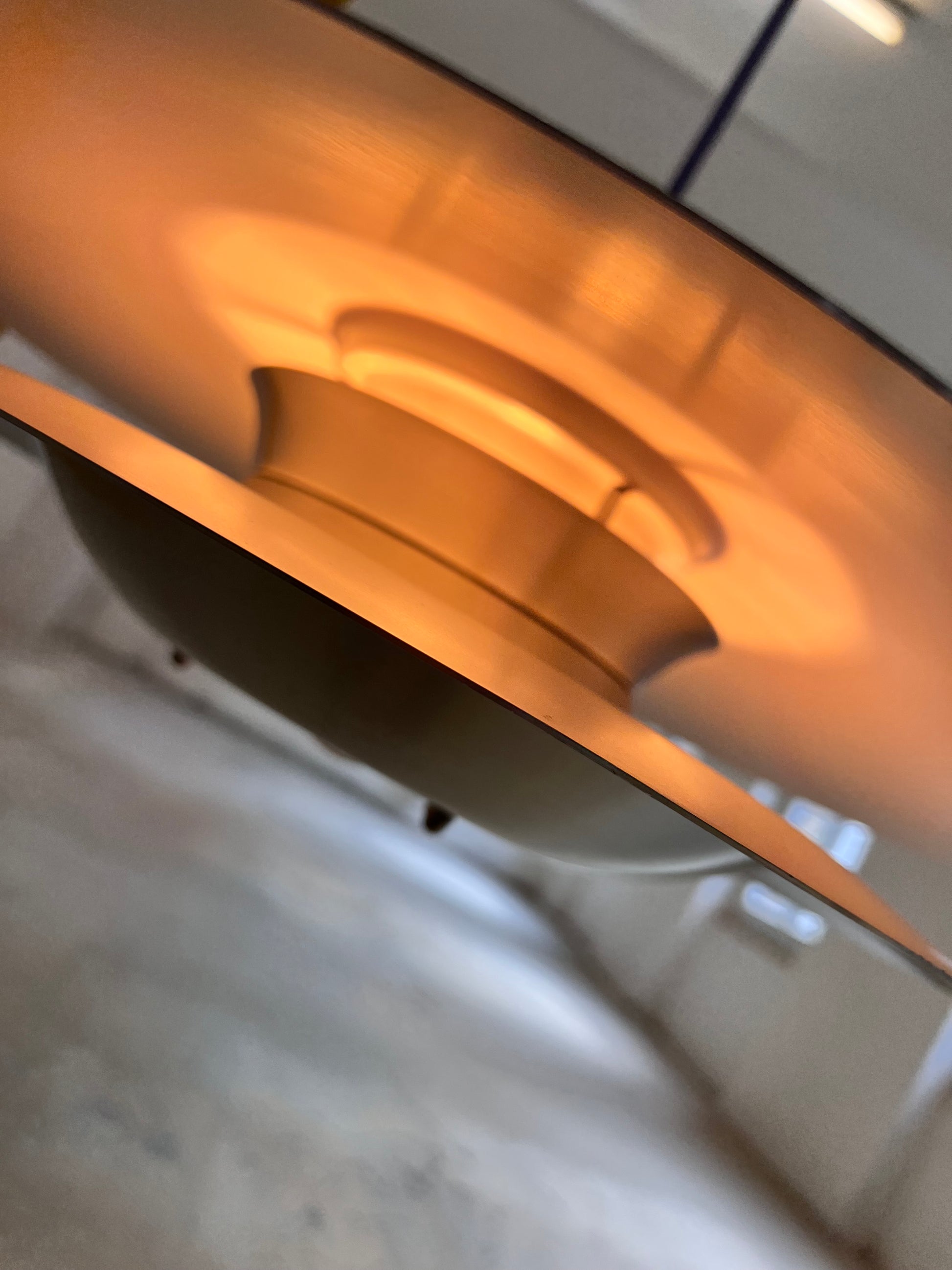 Lamellenlampe lila silber aus Dänemark