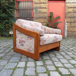 Schlafsessel / Gästebett Teak Textilstoff aus Dänemark