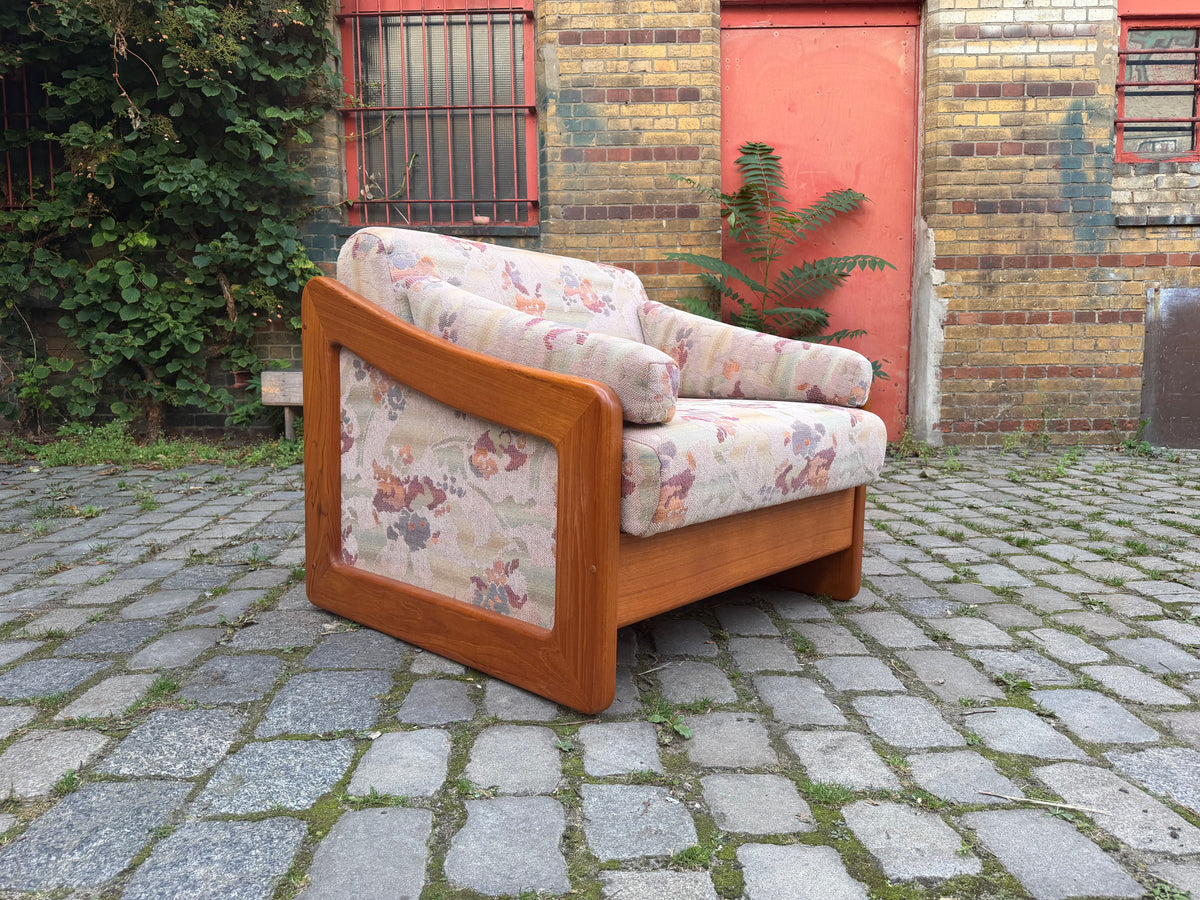 Schlafsessel / Gästebett Teak Textilstoff aus Dänemark