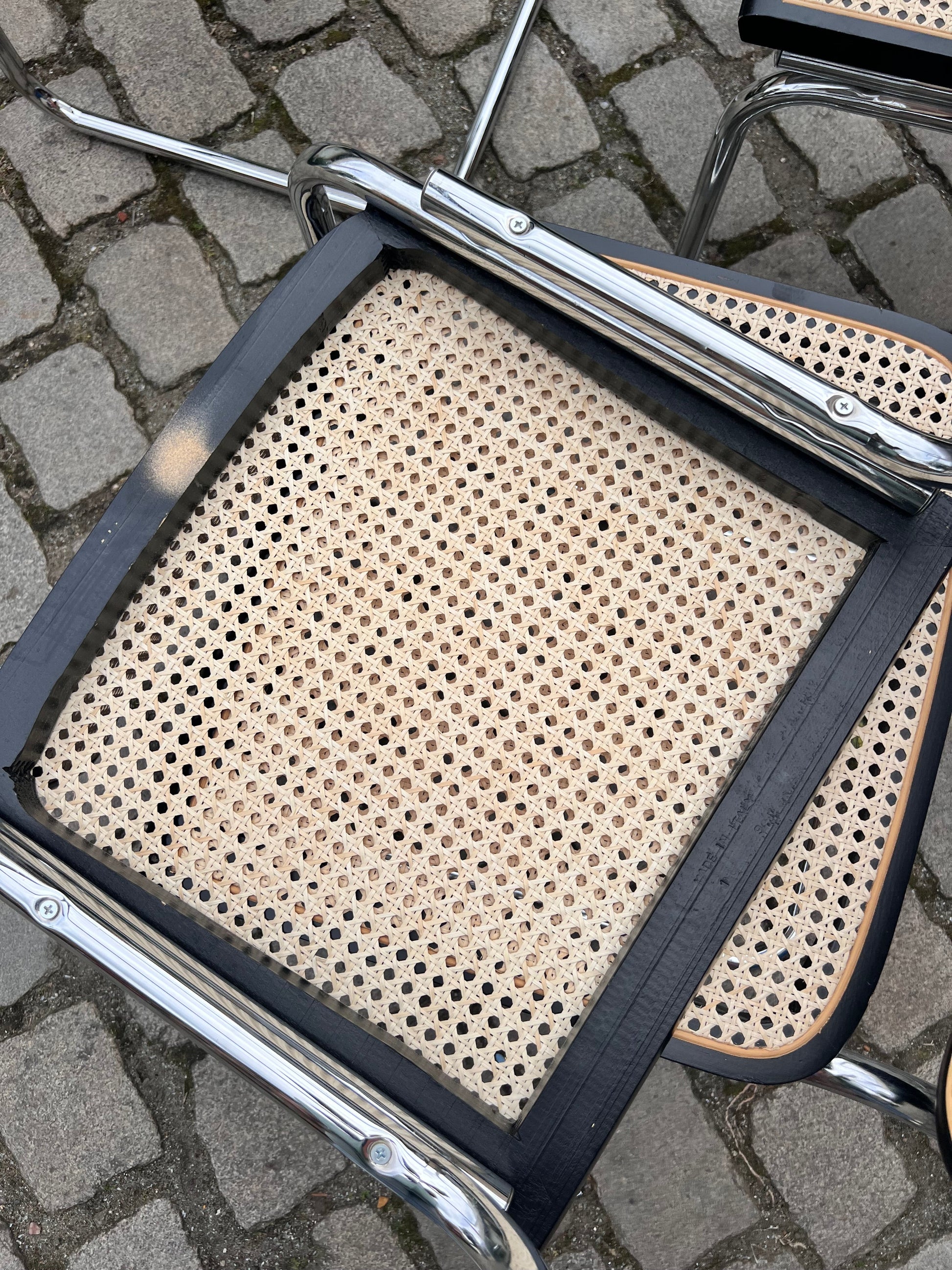 Set: 4x Freischwinger Wiener Geflecht