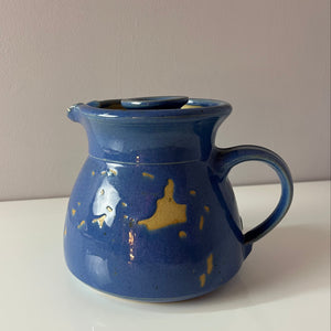 Teekanne blau Keramik