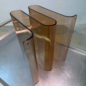 Zeitschriftenständer hellbraun Plexiglas