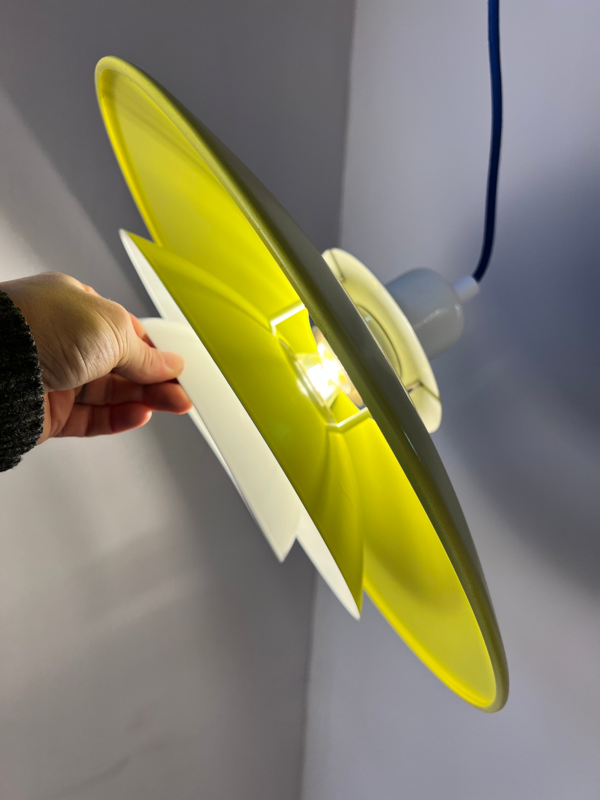 Lamellenlampe teils neu lackiert aus Dänemark