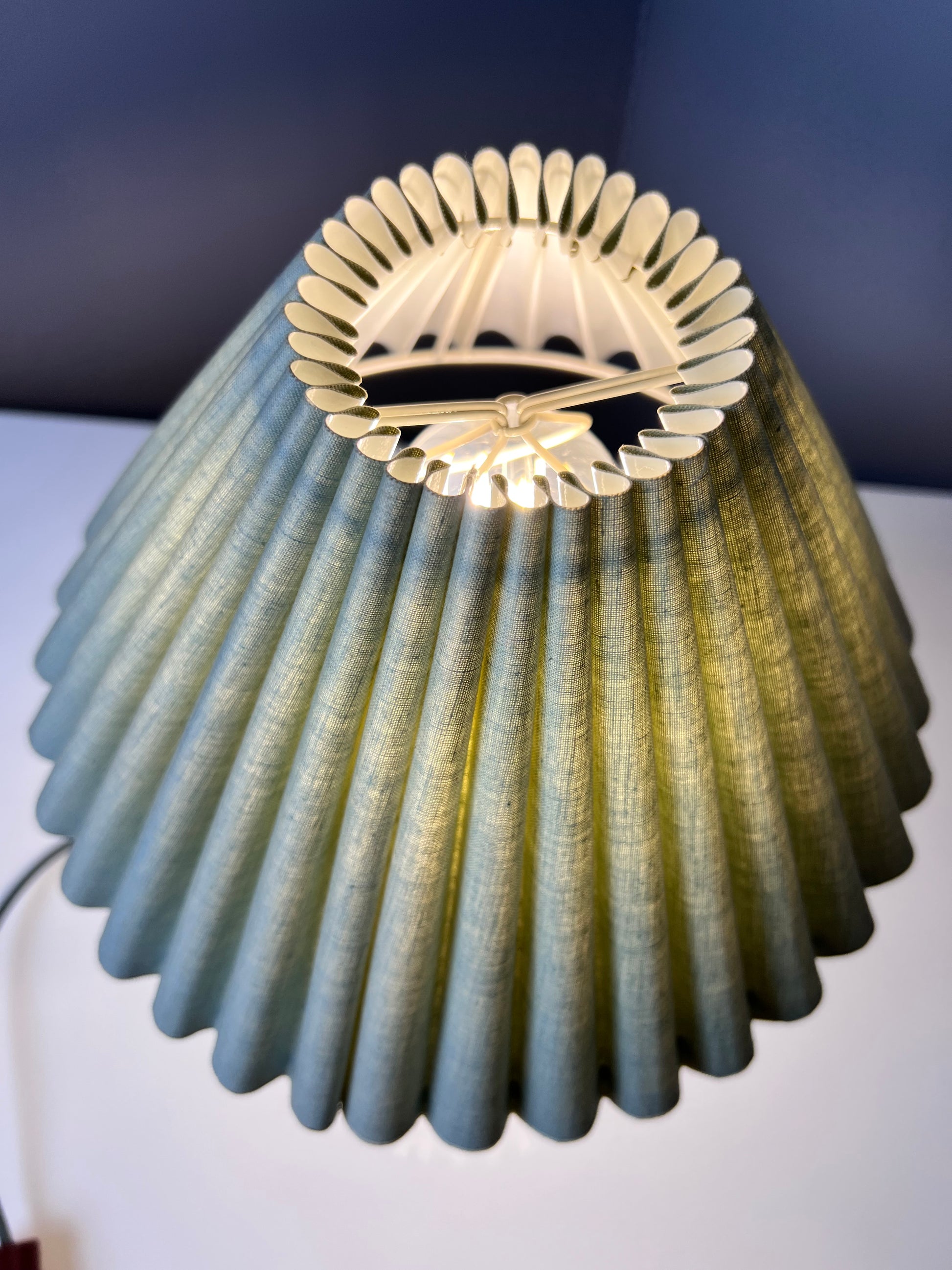 Tischlampe lila blau Muranoglas