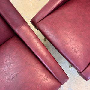 Sessel rot Kunstleder aus Italien