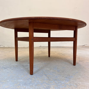 Runder Couchtisch Teak von Niels Bach