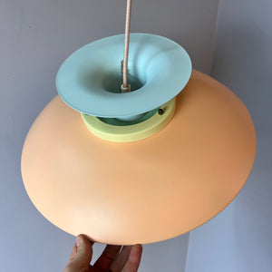 Lamellenlampe neu lackiert pastell-candy