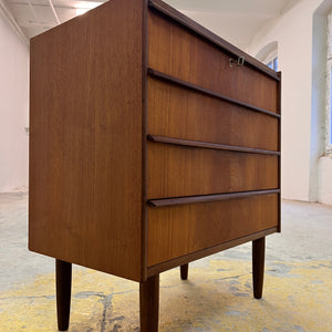 Kommode Nachtschrank Teak mit Schloss aus Dänemark