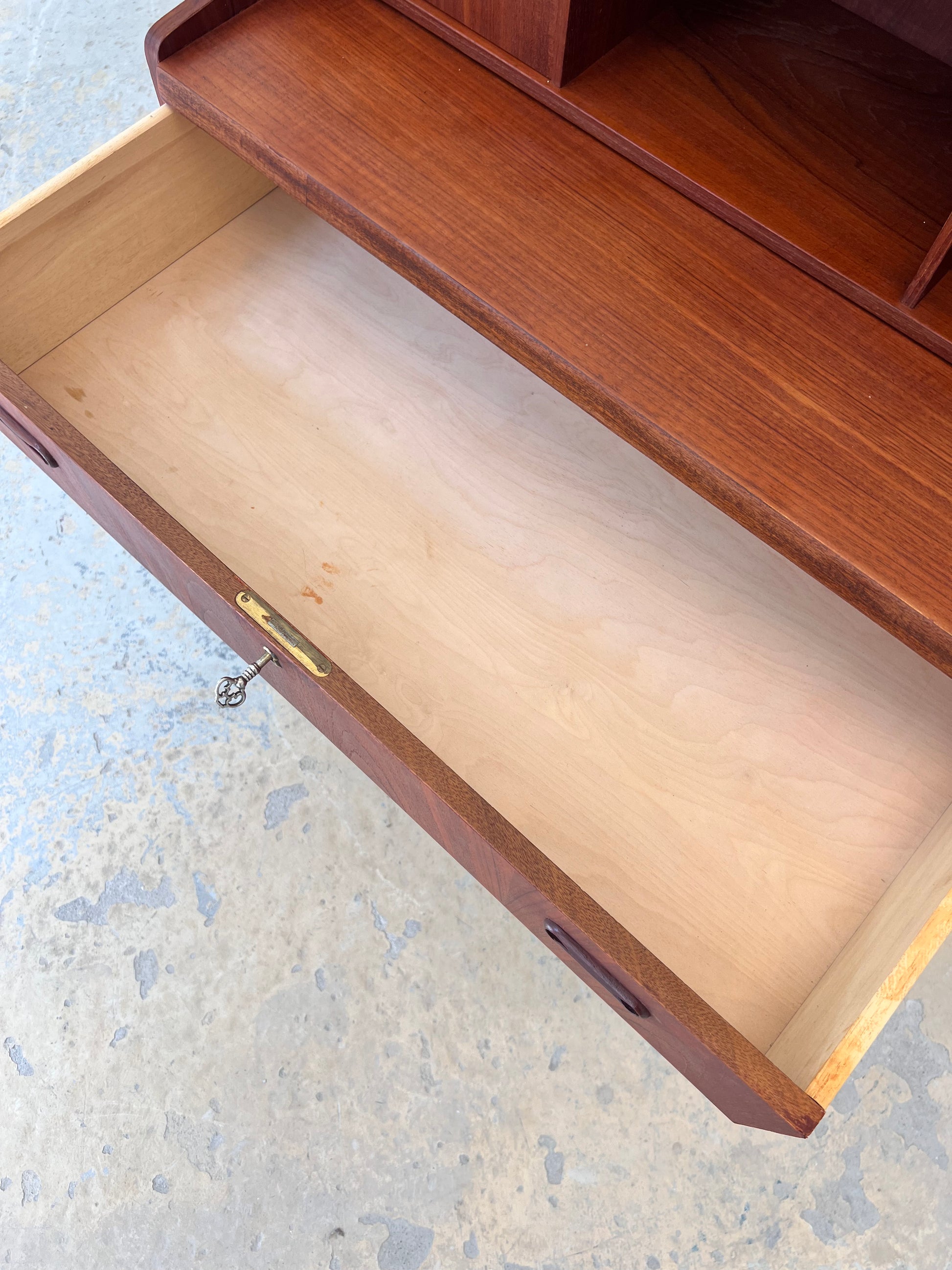 Sekretär Teak mit Spiegel aus Dänemark