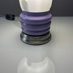 Mushroom Tischlampe flieder weiß Glas