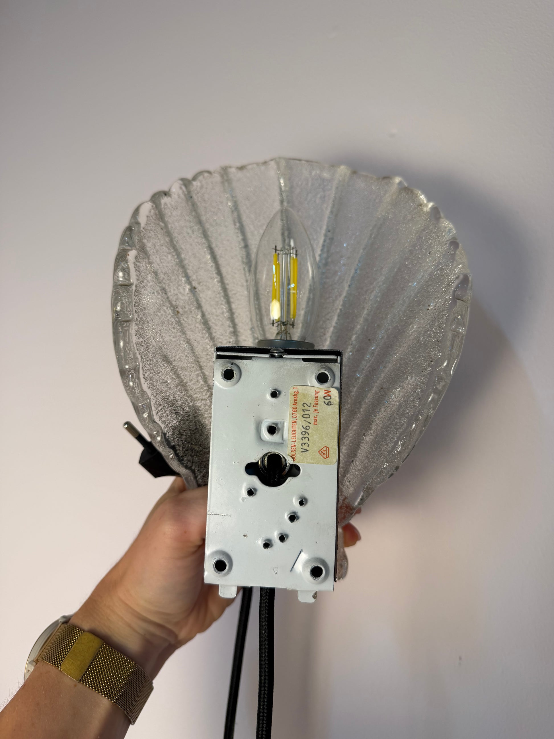 Wandlampe Muschel Glas von Sölken