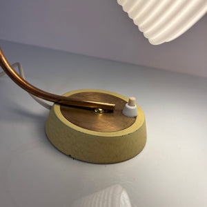 Schreibtischlampe Messing mit Glasschirm