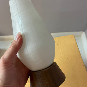 Tischlampe Teak Glas von Temde