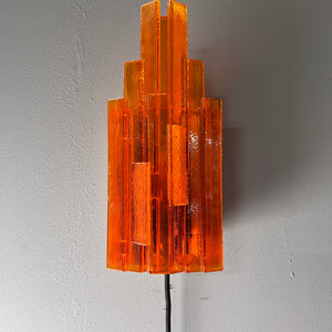 Wandlampe orange von Claus Bolby für Cebo