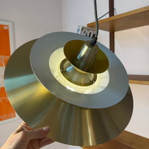Lamellenlampe gold gelb von Bent Nordsted für Lyskær