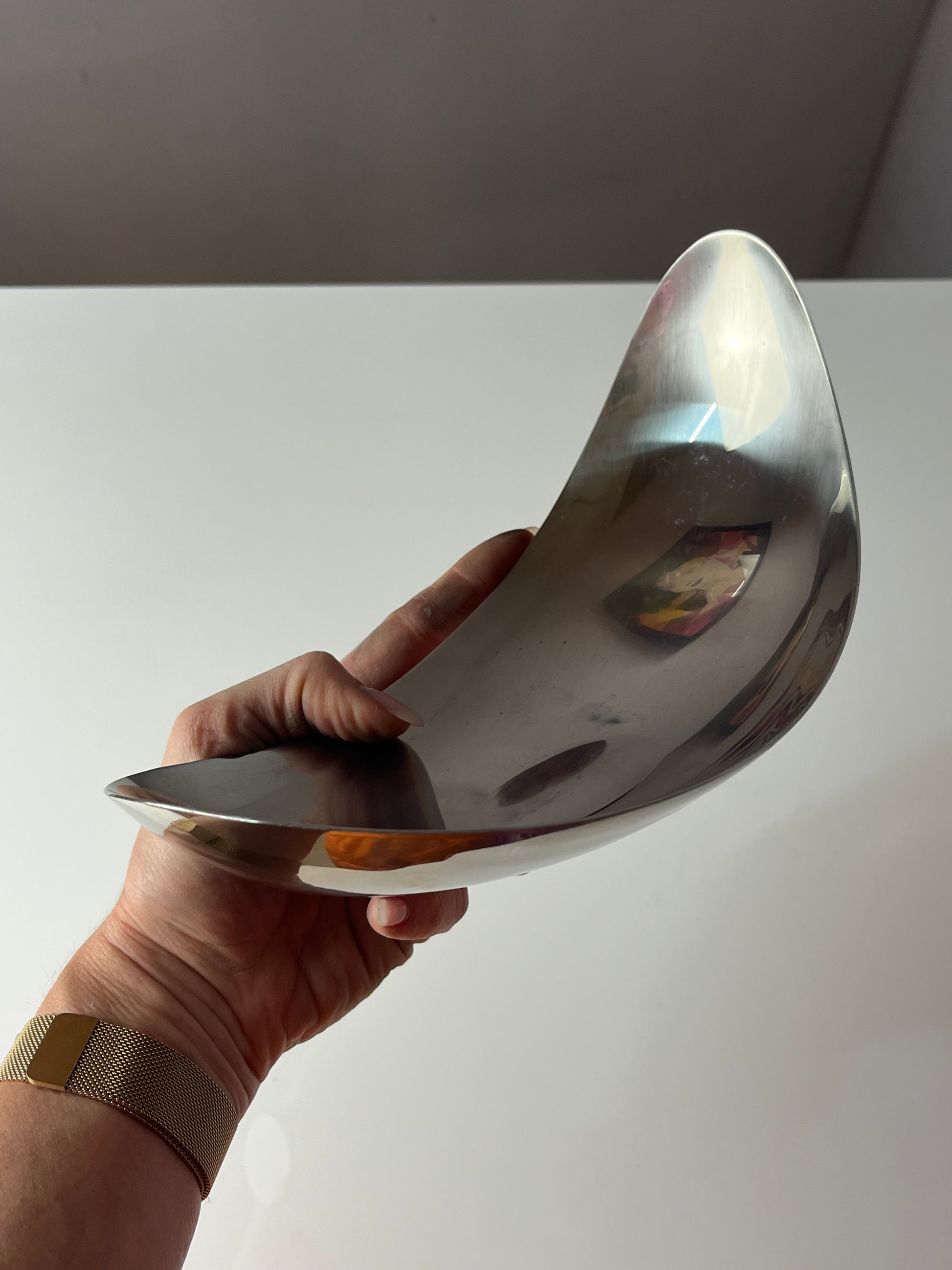 Servierschalen Leaf groß von Helle Damkjær für Georg Jensen