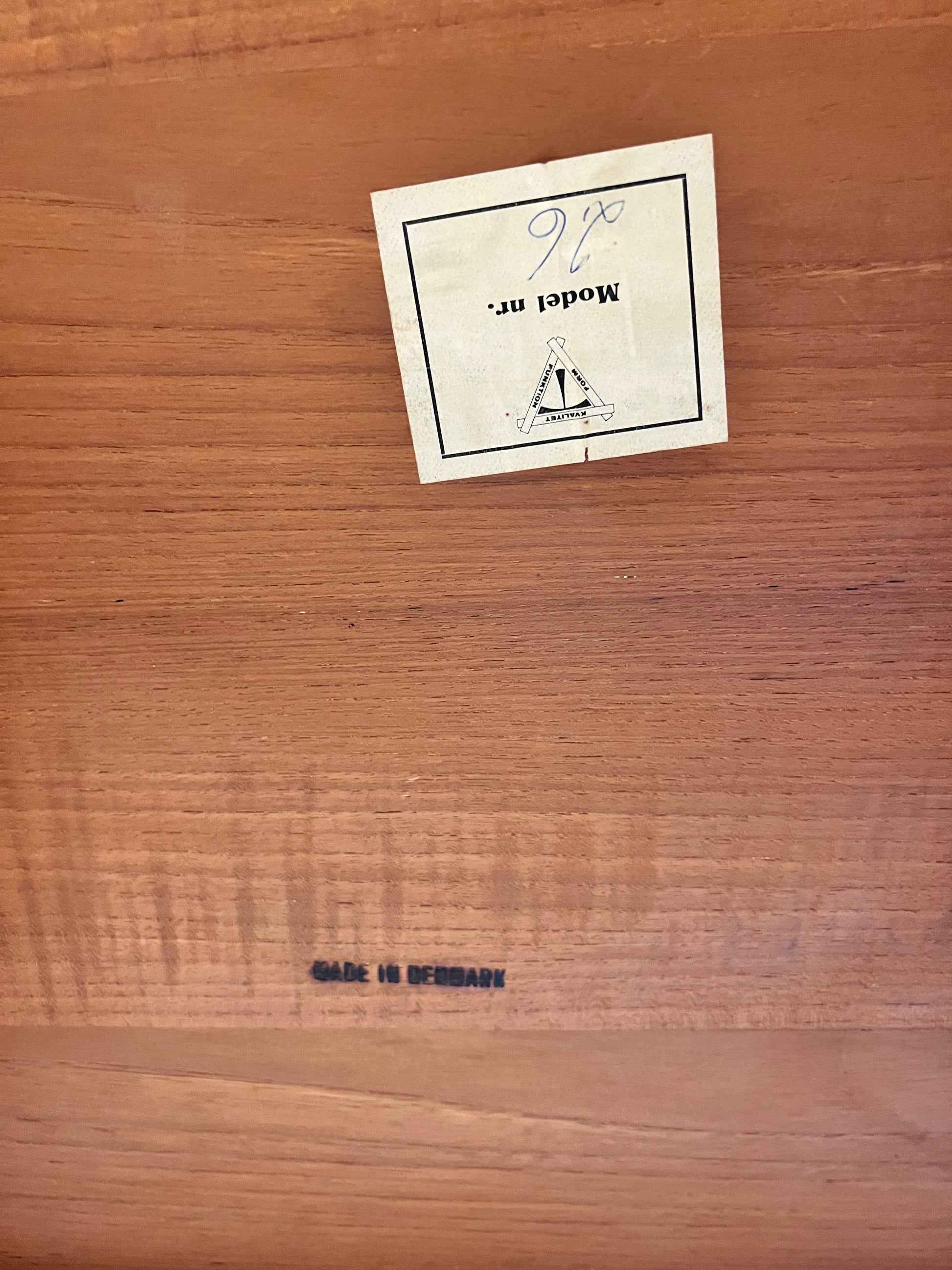 Schreibtisch Teak von „Kvalitet, Form & Funktion“ Dänemark
