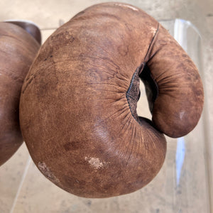 Boxhandschuhe braun Echtleder