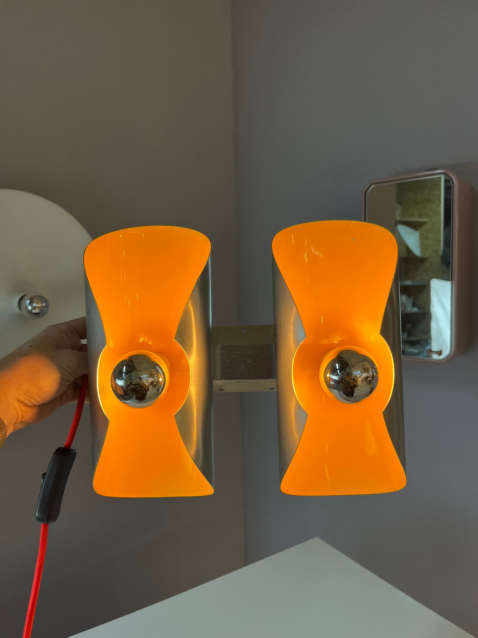 Wandlampe gelb silber von Massive