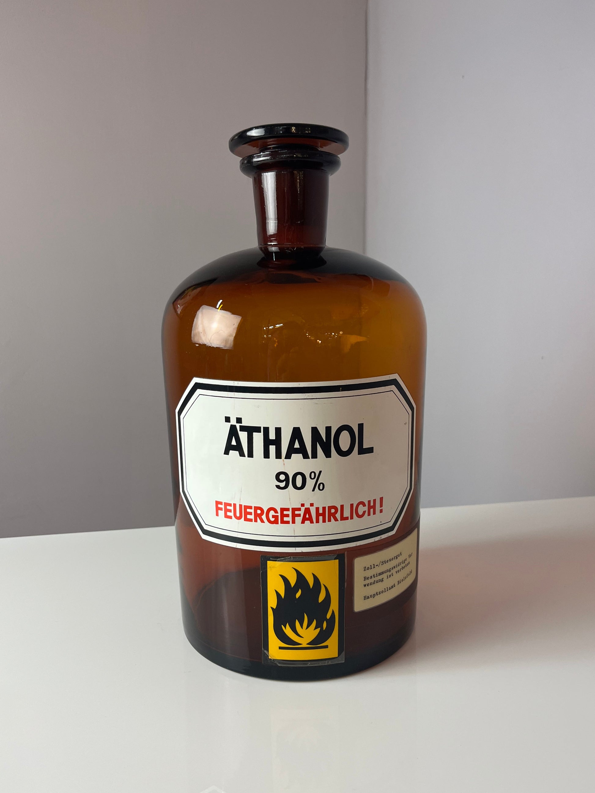 Apothekerglas Äthanol braun