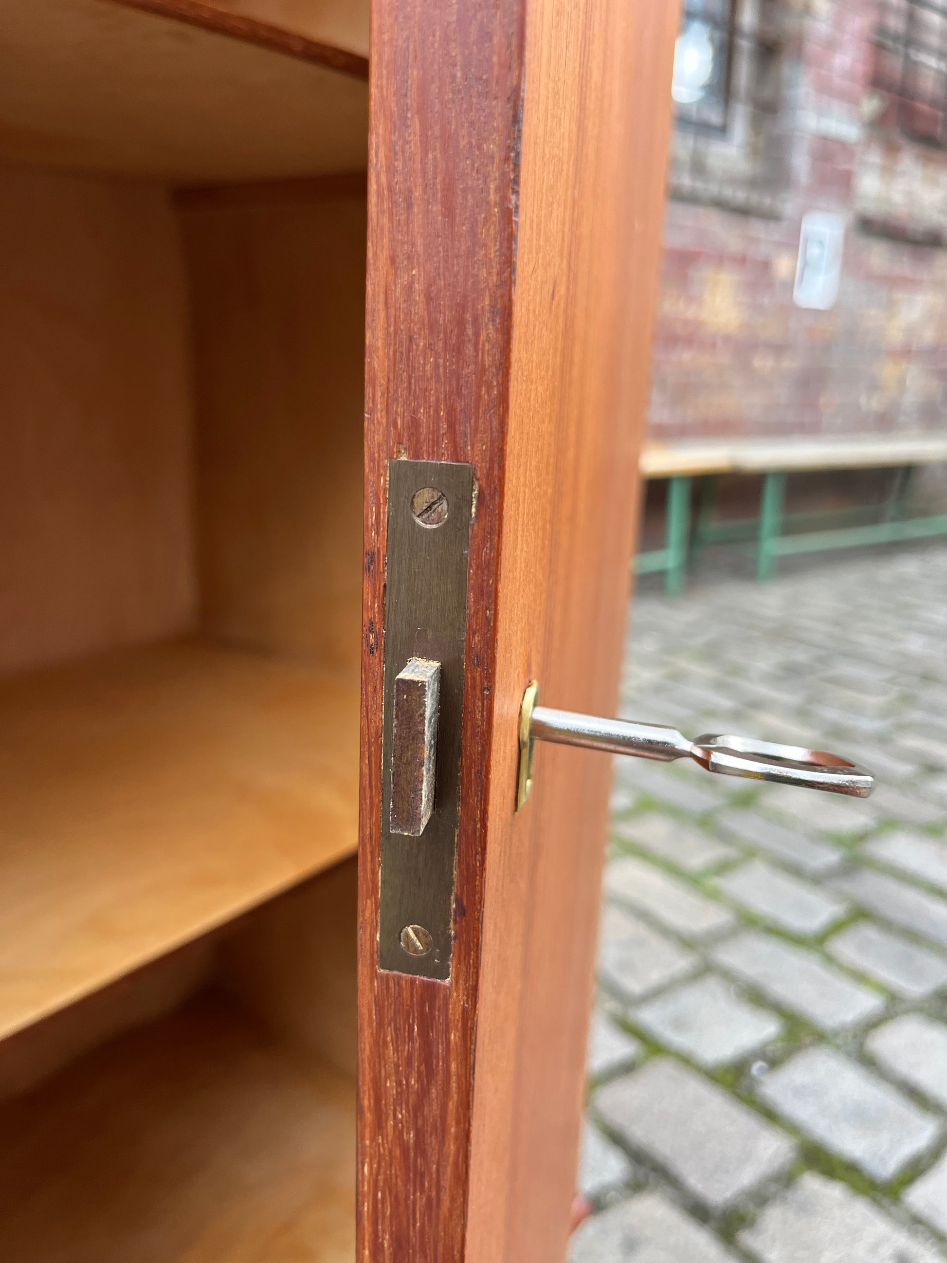 Highboard hellblau Teak