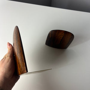 Set: 2x abgerundete Buchstütze Palisander