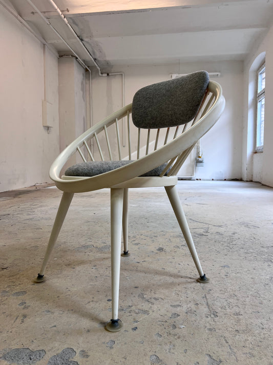 Circle Chair weiß von Yngve Ekström für Swedese