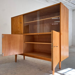 Highboard / Wohnzimmerschrank Typ 602/G Esche von Hellerau aus 1959
