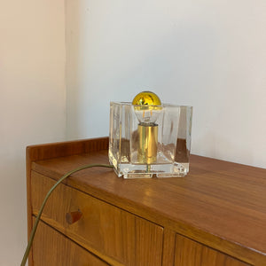 Tischlampe Ice Cube Glas von Nachtmann
