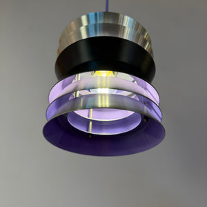 Lamellenlampe Trava silber schwarz lila von Carl Thore für Granhaga
