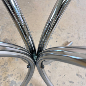 Runder Esstisch Glas & Chrom