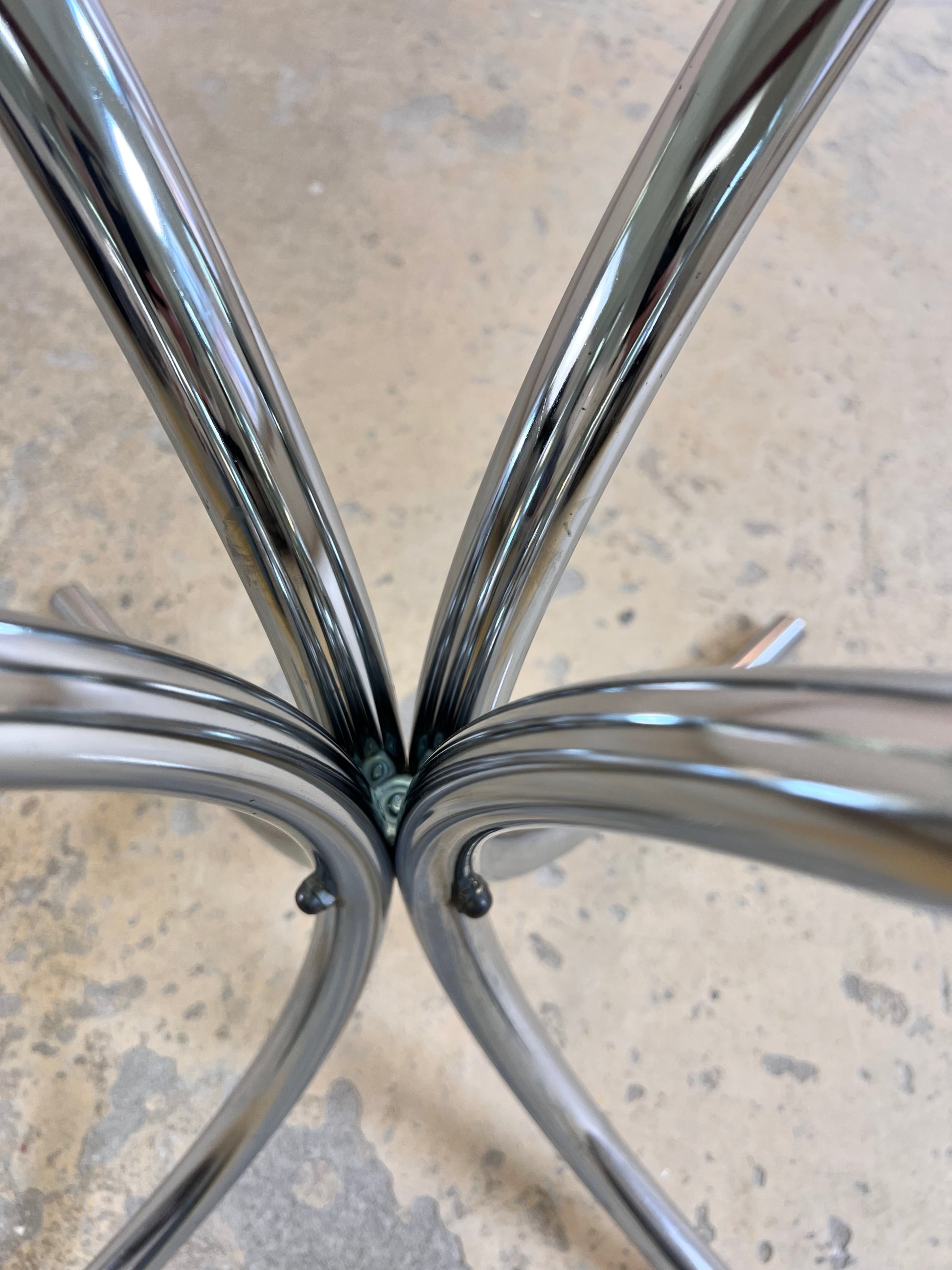 Runder Esstisch Glas & Chrom